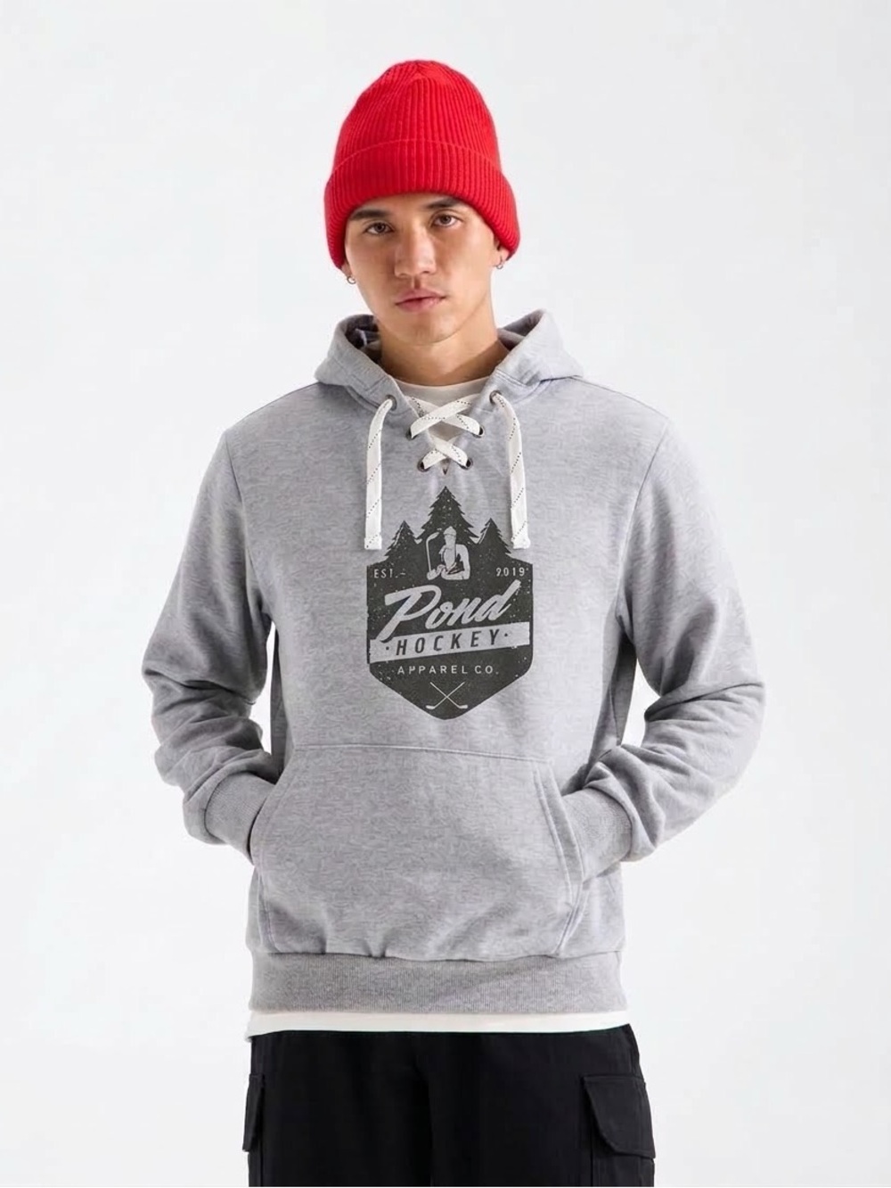 PHA Grey Skate Lace Hoodie